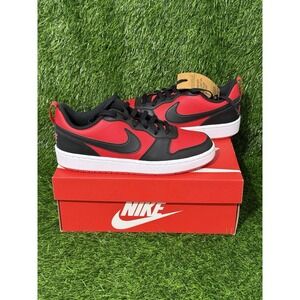 Nike Court Borough Low Recraft DV5456-600 Youth 6.5 Women's 8.5 Red Black Shoes